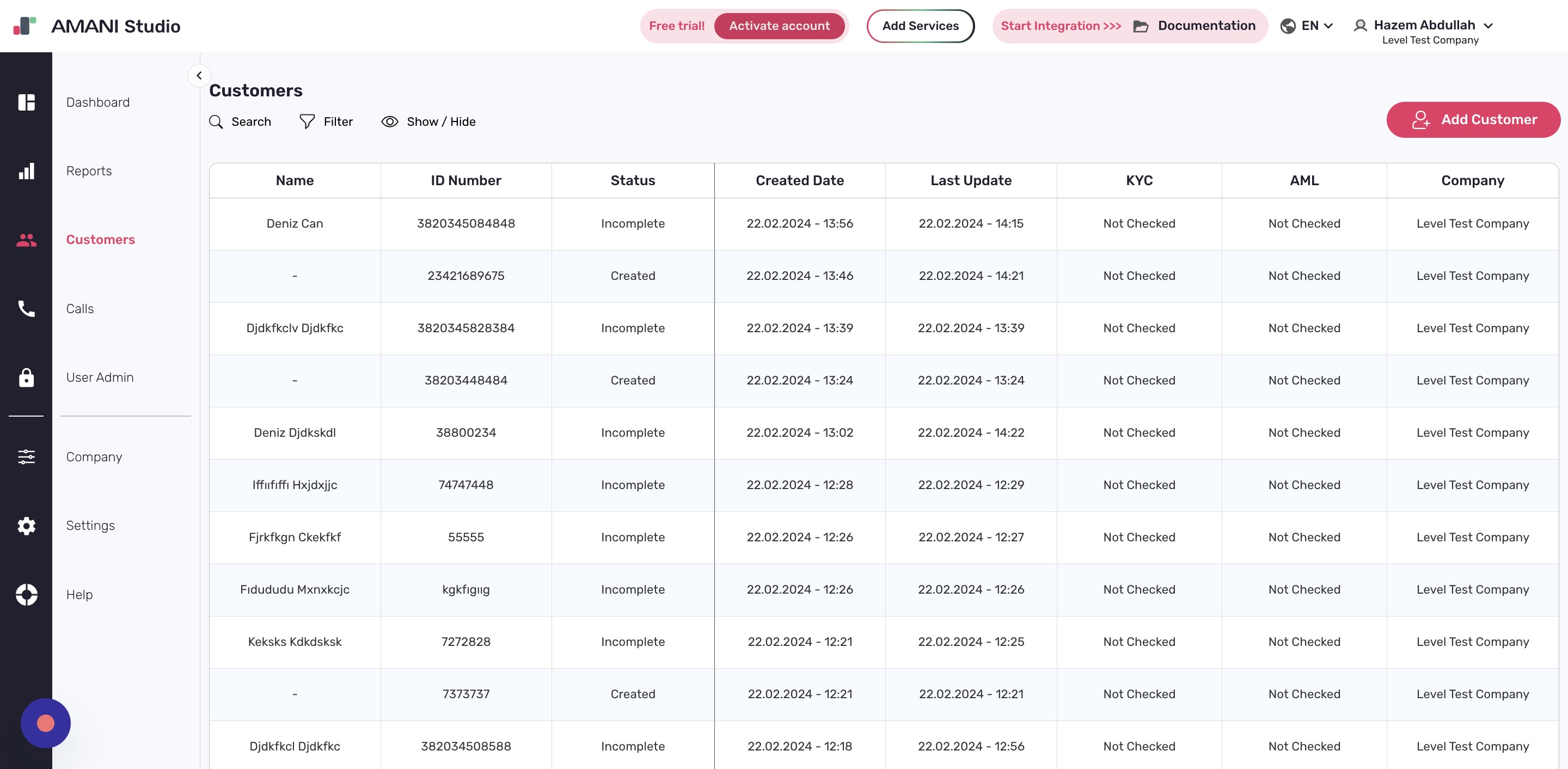 Click Activate Account