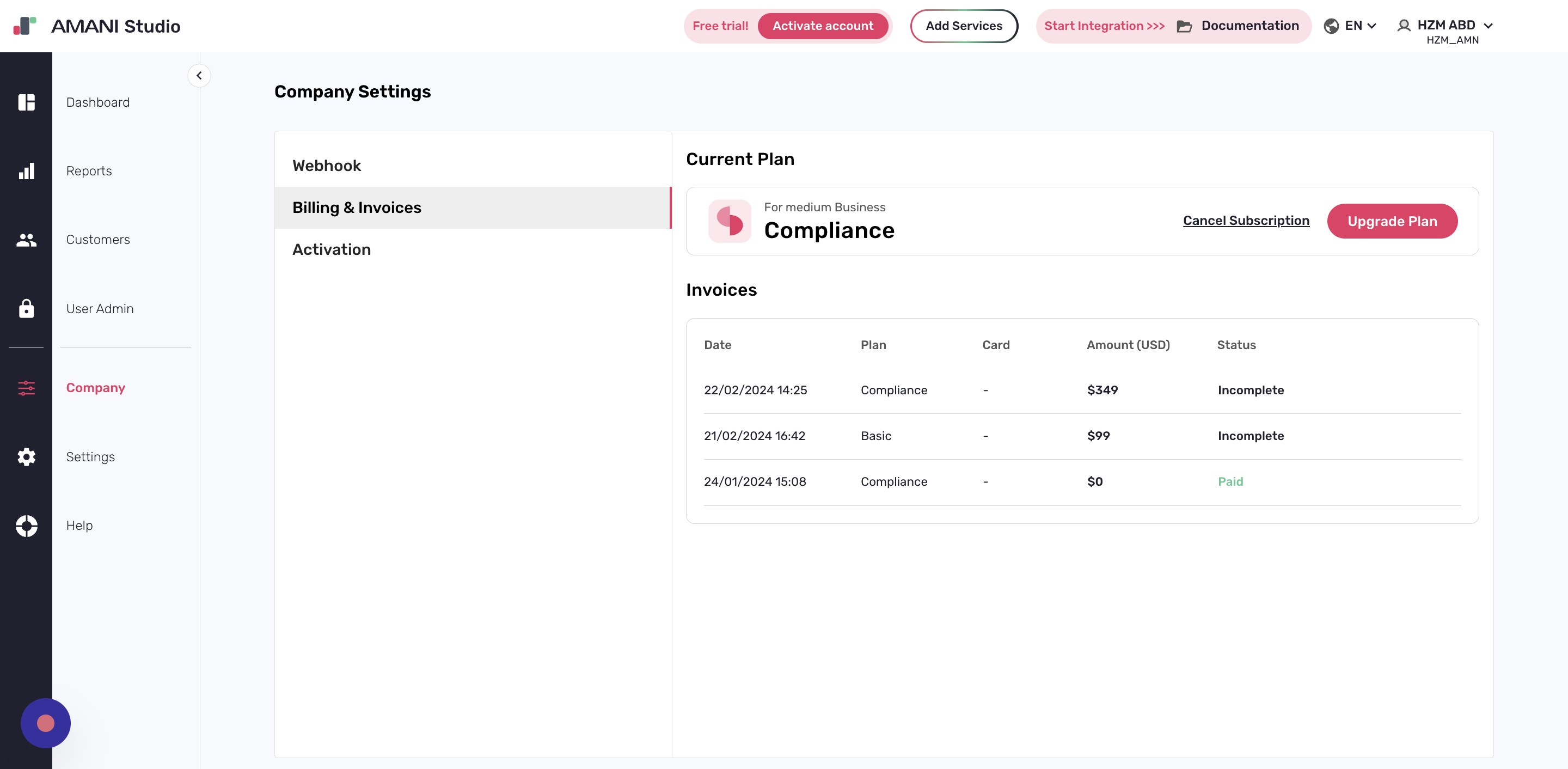 Click Cancel Subscription
