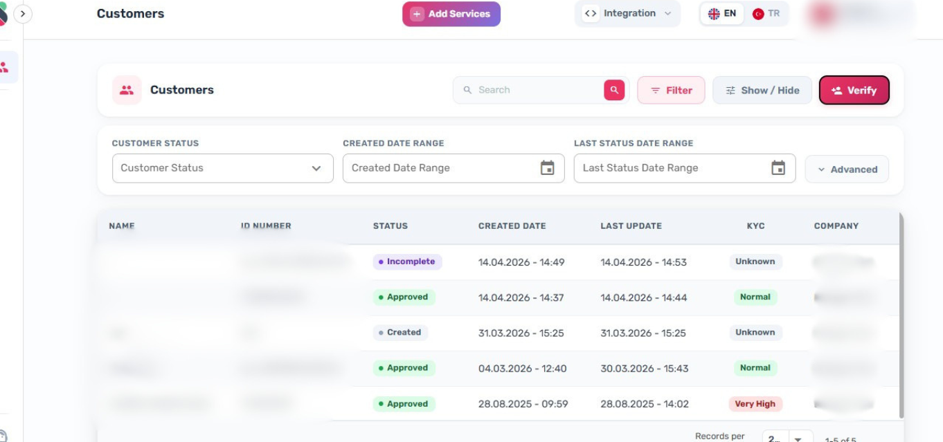 Click Add Customer